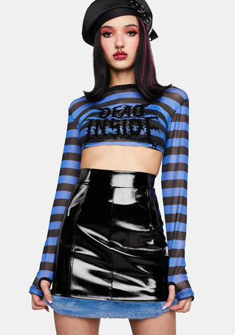 Top Crush Fur Trim Mini Skirt