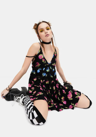 Lost In Yesterday Floral Mini Dress
