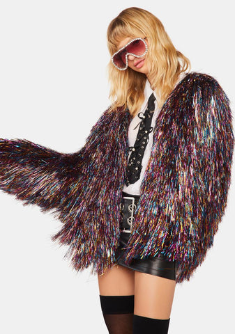 Fancy Multi Tinsel Fringe Jacket