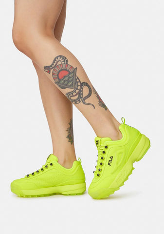 Safety Yellow Disruptor Zero Pearl Sneakers