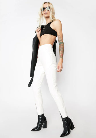 Icy Here All Day Vegan Leather Trousers