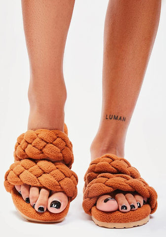 Camel So Unbothered Slide Sandals