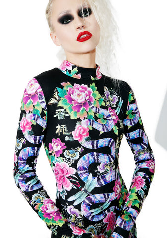 Iridescent Snake Mini Dress