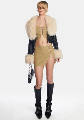 Tan Rayuan Corset Top