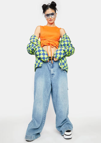 Sleeveless Corset Tank Top