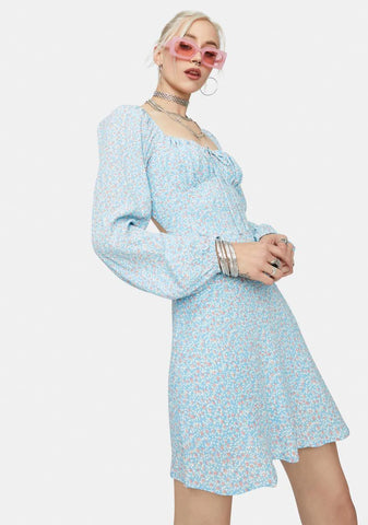 Chicks Dig It Long Sleeve Floral Mini Dress