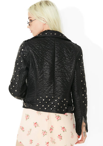 On The Edge Studded Moto Jacket