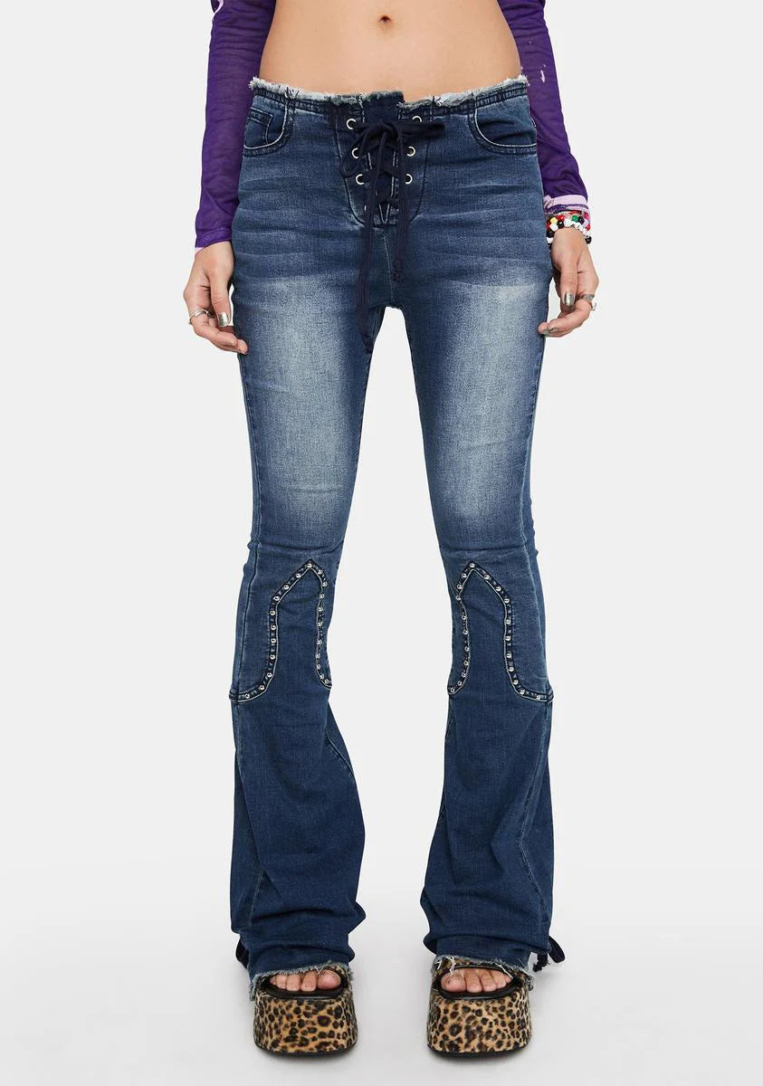 Call Their Bluff Flared Jeans