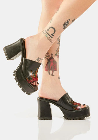 Burning Question Platform Sandals