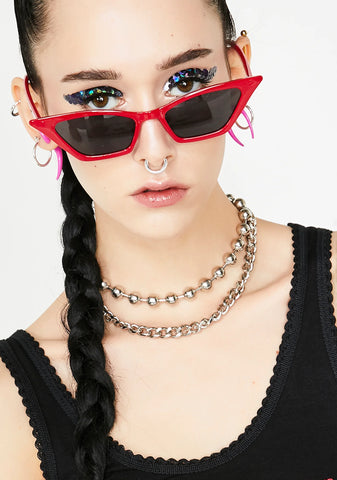 Cherry Straight To The Pointy Sunglasses