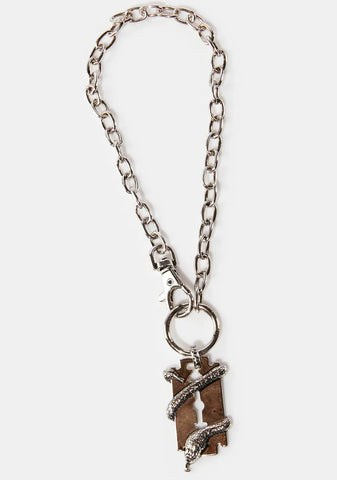 Compression Snake Razor Blade Chain Choker