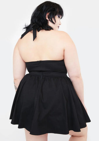 Plus Bathed In Moonlight Halter Dress