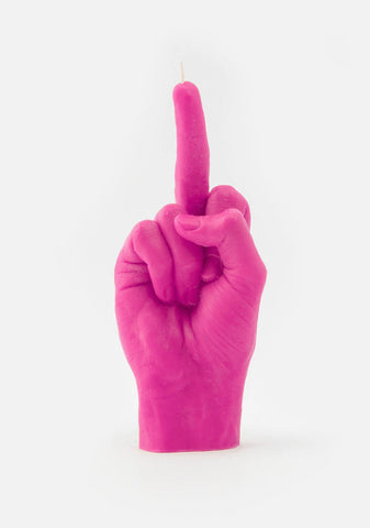 Pink Middle Finger Candle