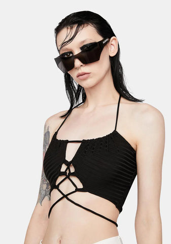 Noir Cool Kid Halter Top