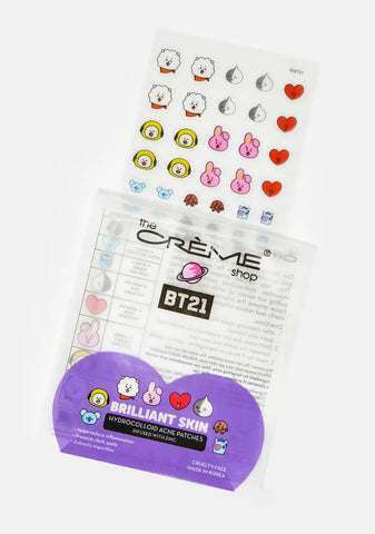X BT21 Brilliant Skin Hydrocolloid Acne Patches