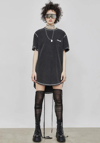 Reverb Unisex Contrast Stitch Pocket Tee