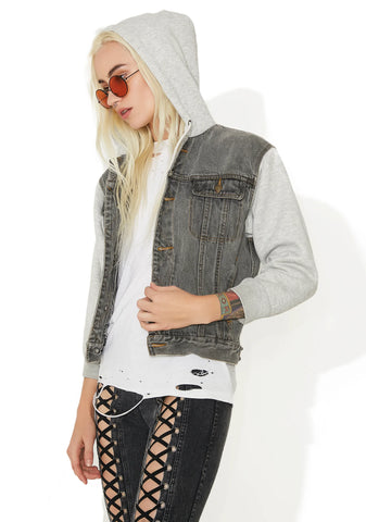 Vintage Denim Hoodie