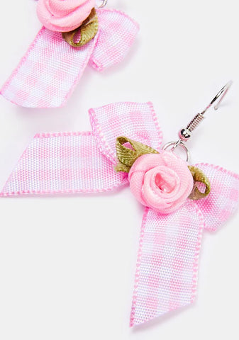 Weekend Bloom Bow Drop Earrings