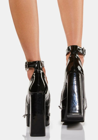 Sweetheart Patent Platform Heels