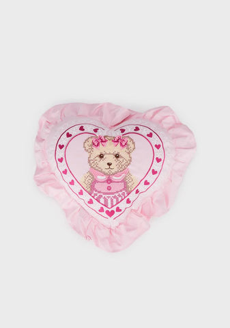 Bear-y In Love Throw Pillow