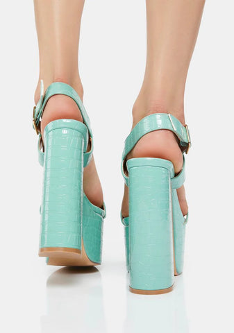 Sage Can't Be Tamed Platform Heels