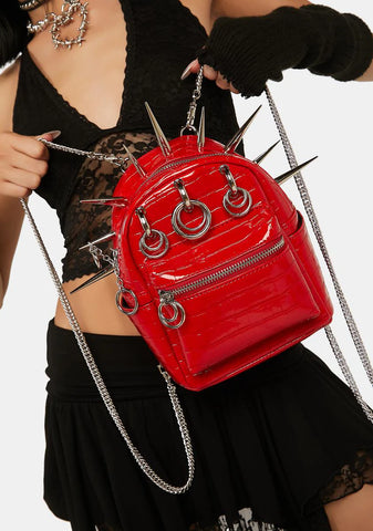 Red OG Spikey Mini Bag