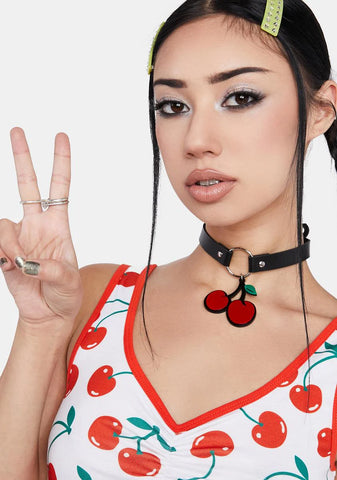 Tongue Twister Cherry Choker