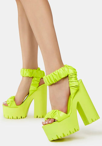 Yellow Ingra Platform Heels