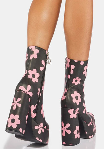 Empty Flowers Platform Boots