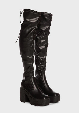 Only One Speed Thigh-High Boots