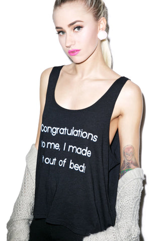 I Made It Boy Tank - White