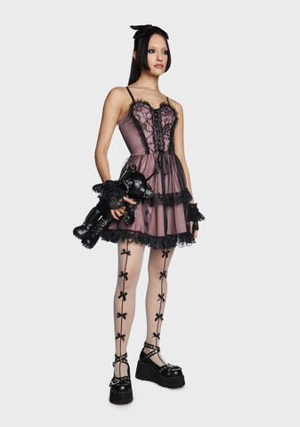 Strapless Tiered Mini Dress