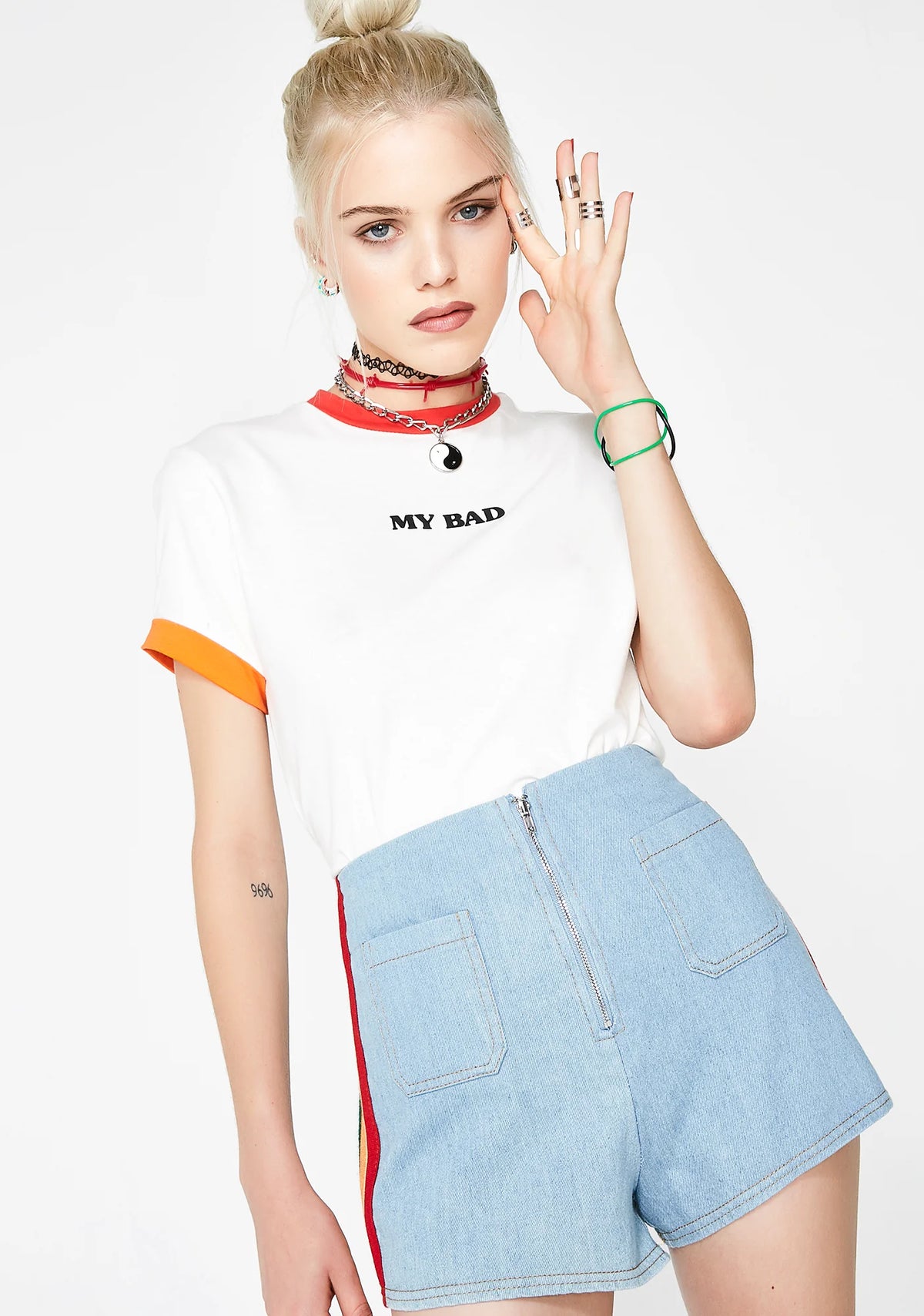 Talk That Trash Denim Shorts