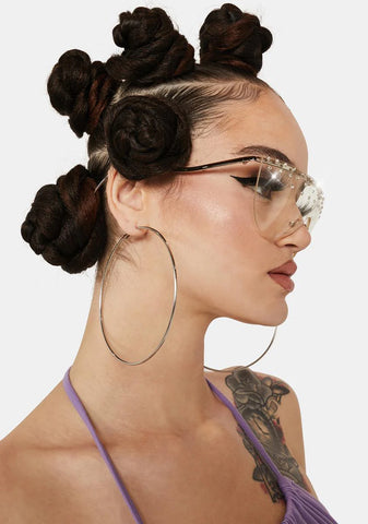 Transparent Shine On Me Rhinestone Sunglasses