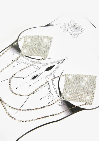 Crystal Reusable Pasties With Chains