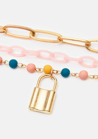 Locked Secrets Chain Necklace