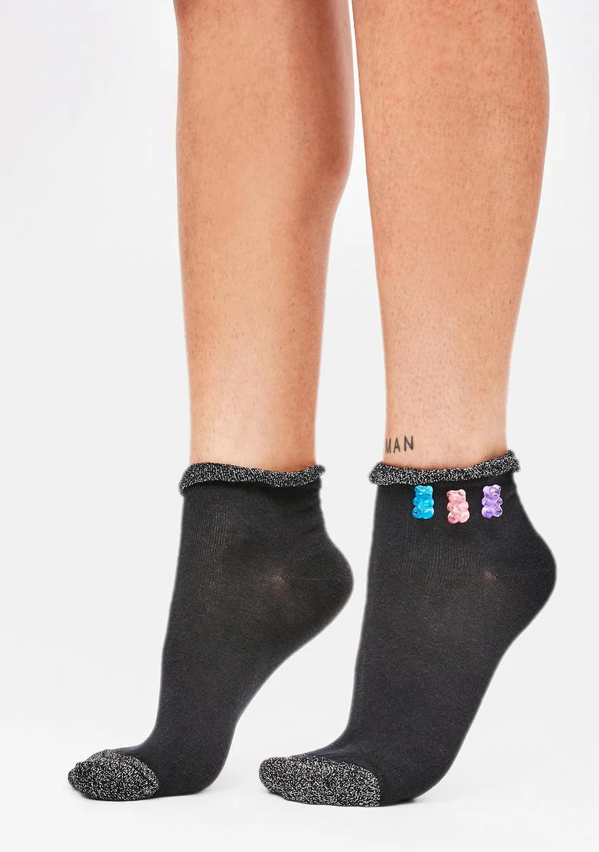 Night Always A Treat Ruffle Crew Socks