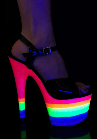 Wicked Freaky Fembot UV Heels