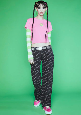 Awkward Morty Long Sleeve Crop Top