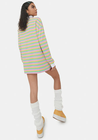 Join The Club Striped Polo Tee