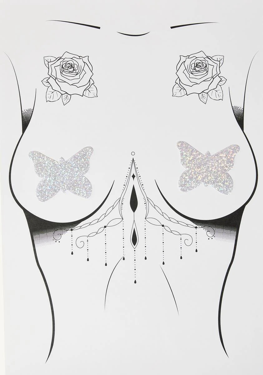 Liquid Butterflies Nipple Pasties