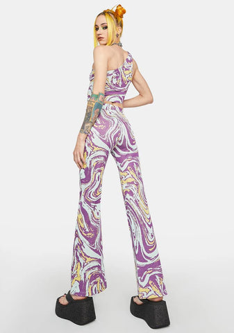 Swirl Flared Trousers