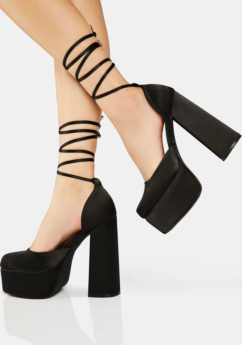 Midnight Plus One Platform Heels