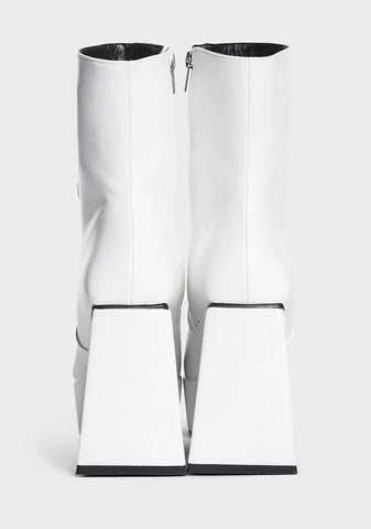 White Never Simple Ankle Boots