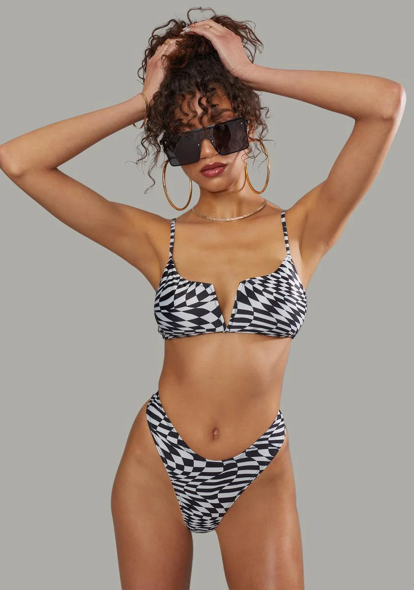 Warped Realm Checkered Bikini Set