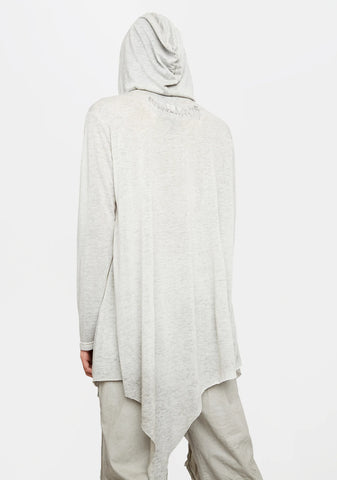 Atmosphere Unisex Hooded Asymmetrical Top With Scarf