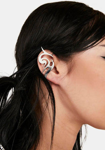 Distortion Barred Tattoo Ear Cuffs