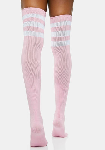 Sugar Rack 'Em Up Athletic Thigh Highs