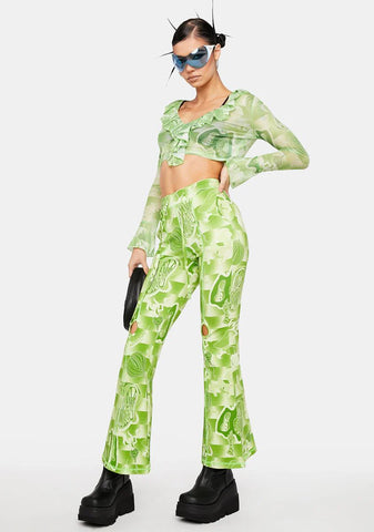 The Garden Print Cut Out Lounge Pants