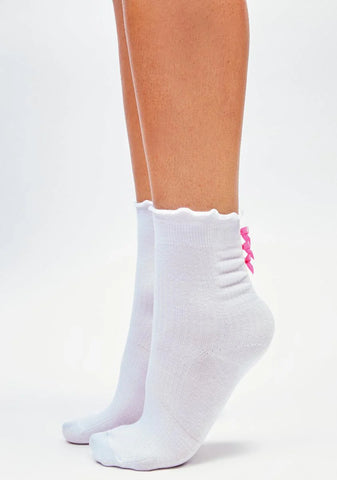 Angel All Dolled Up Bow Crew Socks